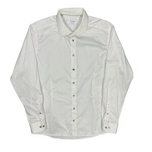 Eton Contemporary Dress Shirt White Twill Long Sleeve Cotton 17.5 XL